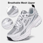 BAASPLOA Women's Chunky Fashion Sneakers Casual Sports Shoes Mesh Breathable Athletic Gym Workout Tennis Shoe Platform Thick Walking Shoes