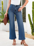 Astylish Women's Wide Leg Jeans High Waisted Stretchy Straight Leg Jeans Loose Trendy Denim Pants with Pocket