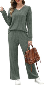 RUMIA Lounge Sets for Women 2026 Vacation Matching Track Suits Sweater Fall Outfits (S-2XL)