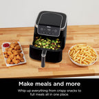 Ninja Air Fryer with Air Crisp | 5 QT Capacity fits up to 4lbs of Fries | 4-in-1 Pro Air Fry, Roast, Reheat, Dehydrate | 400°F Max Temp | 1750 Watts | W/Nonstick Basket & Crisper Plate | Grey | AF141