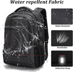 DUSLANG 17 Inch Laptop Backpack for Travel Water Resistant College Backpack for Men/Women Laptop Bag with USB Charging Port,Black