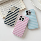 ZTOFERA for iPhone 15 Case with Geometric Vertical Stripes,Cute Fashion Simple Line Pattern for Women Men,Soft TPU Slim Glossy Shockproof Case Cover(Light Blue)