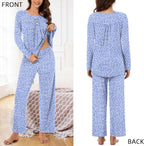 Bestbee Women's Pajama Set, 2 Piece Lounge Outfits Sleepwear Fall Long Sleeve Long Pant With Pockets Ladies Pjs