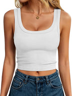 ANRABESS Tank Tops for Women Scoop Neck Crop Sleeveless Top Summer Going Out Basic Tee Cute Ribbed Slim Shirts Clothes 2026
