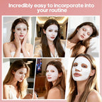 Collagen Face Mask Skincare, Hydrating & Firming Hydrogel Face Masks, Elasticity Boosting Collagen Mask for All Skin Types, Skin Care Essentials 34g x 4 Sheets