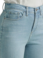 Lee Women's Legendary Mom Jean in One Tone, High Rise, Straight Leg, Size S