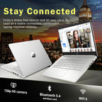 HP Stream 14" HD BrightView Laptop, Intel Celeron N150, 16GB RAM, 288GB Storage (128GB UFS + 160GB Docking Station Set), Intel UHD Graphics, 720p Webcam, Wi-Fi, 1 Year Office 365, Win 11 S, Silver