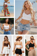 Women's Slim Fit Sleeveless Crop Top-Cute Casual Tank, Stretchy Workout Cami