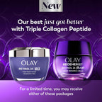Olay Retinol Night Cream for Women, MAX, Anti-Aging Face Mousturizer, Fragrance-Free, Non Greasy - Anti-Wrinkle, Smooth Fine Lines, Hydrating Skin Care - Triple Collagen Cream, Niacinamide, 1.7oz