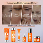 6-Piece Hydrating Skincare Set with Vitamin C & Niacinamide, Face Care Kit Includes Toner, Serum, Cleanser, Moisturizer, Eye Cream & Body Lotion | Mother’s Day Gift for Women