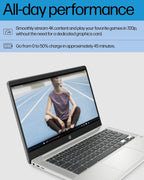 HP Chromebook 14 Laptop, Intel Celeron N4120, 4 GB RAM, 64 GB eMMC, 14" HD Display, Chrome OS, Thin Design, 4K Graphics, Long Battery Life, Ash Gray Keyboard (14a-na0226nr, 2022, Mineral Silver)