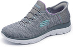 Skechers Women's Summits - Dazzling Haze Hands-Free Slip-Ins - Memory Foam Insole, Heel Pillow, Vegan Materials Sneaker