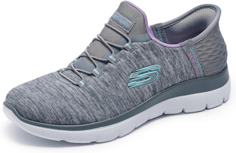 Skechers Women's Summits - Dazzling Haze Hands-Free Slip-Ins - Memory Foam Insole, Heel Pillow, Vegan Materials Sneaker