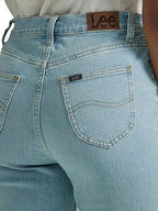 Lee Women's Legendary Mom Jean in One Tone, High Rise, Straight Leg, Size S