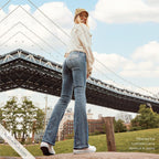 WallFlower Luscious Curvy Bootcut Jeans for Women, Mid-Rise Insta Stretch Denim, Size-Inclusive Juniors Jeans, Sizes 0 to 24