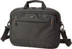 Amazon Basics 15.6 in Laptop Bag with Shoulder Strap and Handle, Large Capacity, Spacious Compartments, Black