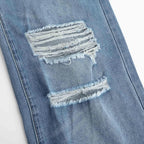 THUNDER STAR Womens High Waisted Wide Leg Jeans Stretchy Distressed Denim Pants