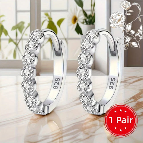 Elegant Silver Stud Earrings for Women, A Versatile and Dainty Single Pair for Everyday Luxury, Time