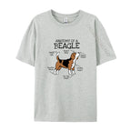 Anatomy Of A Beagle T-Shirt Cute Style T-shirt Tees New Arrival Fashionable Cotton Men T Shirt Mens Clothing 2024