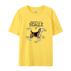 Anatomy Of A Beagle T-Shirt Cute Style T-shirt Tees New Arrival Fashionable Cotton Men T Shirt Mens Clothing 2024