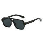New Fashionable Double-Beam Rivet Sunglasses for Men Wholesale Retro Casual Driving Business Sunglasses