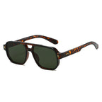 New Fashionable Double-Beam Rivet Sunglasses for Men Wholesale Retro Casual Driving Business Sunglasses