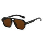 New Fashionable Double-Beam Rivet Sunglasses for Men Wholesale Retro Casual Driving Business Sunglasses