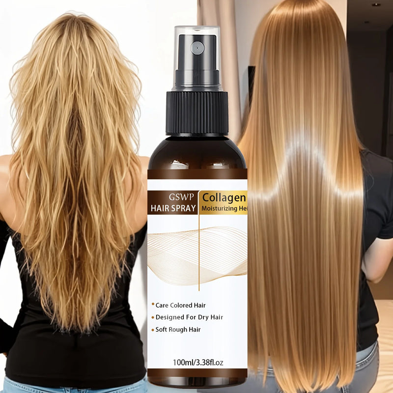 GSWP 10-In-1 Hair Spray Leave-In Conditioner, Anti-Frizz Smooth Soften Dry Damaged Hair Care, Moisturizing.100/200ml