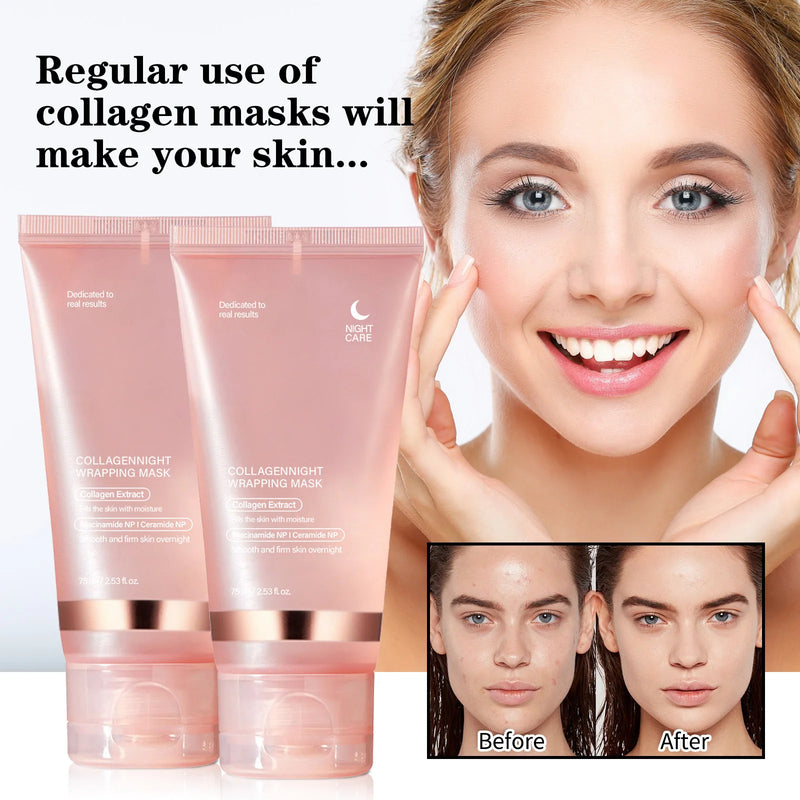 Overnight Collagen Wrapping Night Mask 75ml - Intense Moisturizing Treatment for Firm, Radiant & Hydrated Skin by Mornin