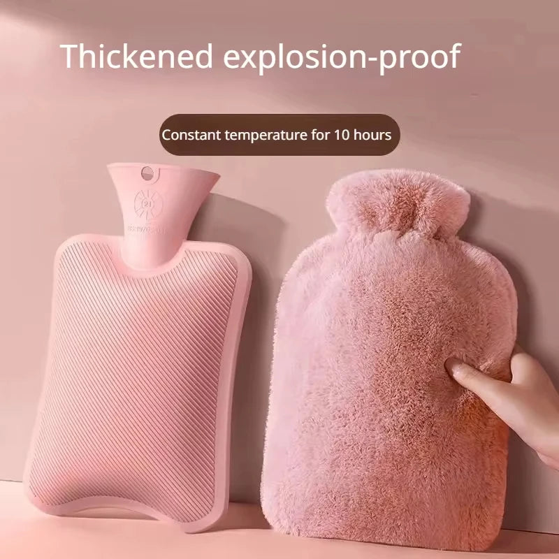 1000/2000Ml large-capacity hot water bag Removable hot water bag can be reused Women's belly warmer, hand warmer hot wat