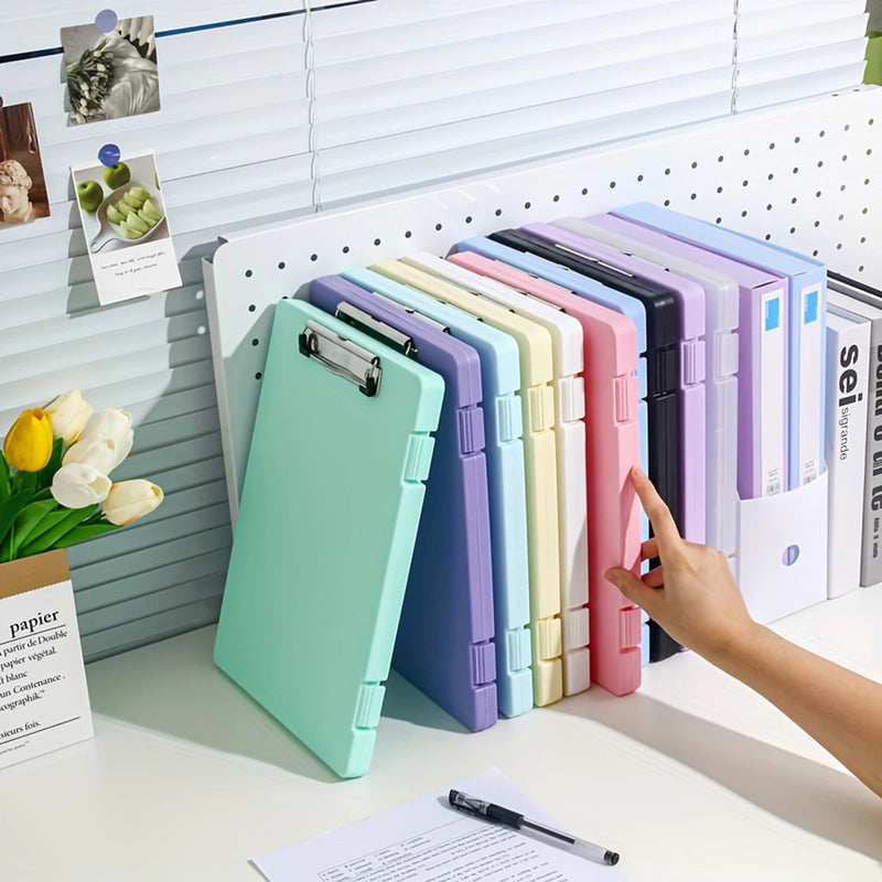 1pc A4 writing board file box, 2-in-1 A4 document and photo multifunctional storage box, portable organization tool for