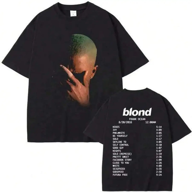 Graphic-Shirt Cotton Tees Size Plus,Rapper Frank Fashion Vintage Graphic T-Shirts Men Women's Ocean