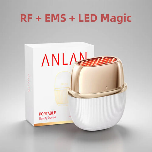 ANLAN Multi-Polar RF Beauty Device EMS Facial Lifting Skin Tightening Anti-Aging Wrinkle 3 Color Light Skincare Massage