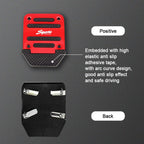 3PCS Car Non-Slip Aluminum Alloy Pedal Pads, Manual Transmission Brake Pedal Covers, Sports Gas Fuel Petrol Clutch Foot Pedals, Anti-Rubbing Car Clutch Pedal Kits Suitable for Car SUV ATV (Red)